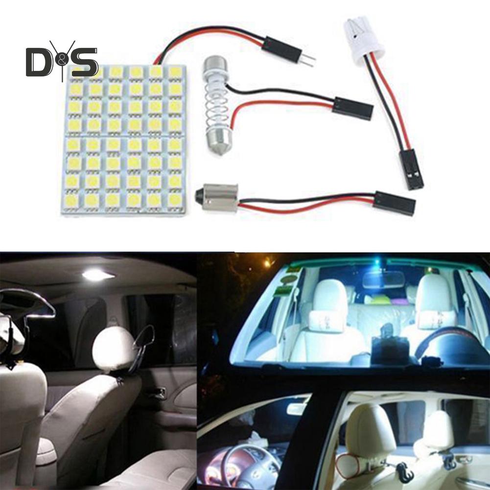 DYS Auto Shop SMD 48LEDs T10 4W 12V Белый свет Автомобильная внутренняя панель Подсветка купольной лампы Лампа