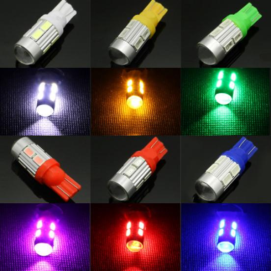 2 шт. T10 LED 5630/5730 10SMD светодиодный указатель поворота автомобиля, внутренняя лампа, лампа белый