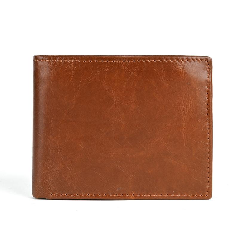 Orta Italian Bifold с окошком для удостоверения личности для мужчин, кожаный кошелек коричневый