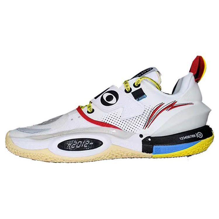 Баскетбольные кроссовки Li Ning Solestage X All City 10 Wade удобные универсальные нескользящие износостойкие низкие мужские кроссовки белые красные желтые ABAS173-4 44⅓