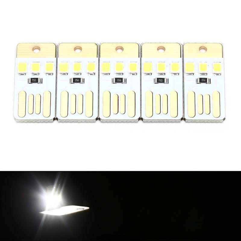 USB светильники Ночник 5 шт., мини-карманная карта, USB-светодиод 5 В, свет для ноутбука white