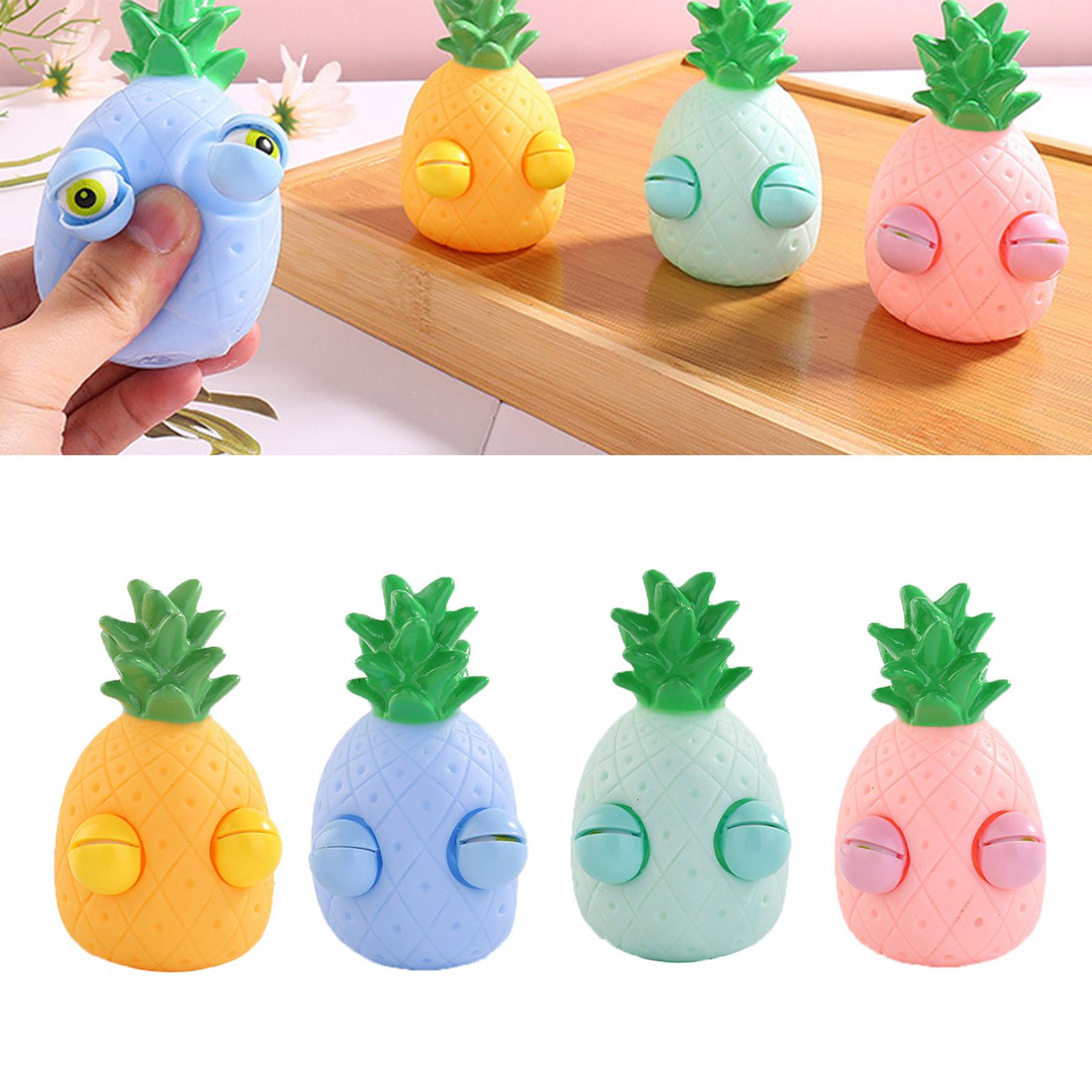 Fidgets Squeeze Ball Eye-Spooking Ananapes Игрушка для снятия стресса Puff Practition Requiems для взрослых детей ADD Hand Therapy жёлтый