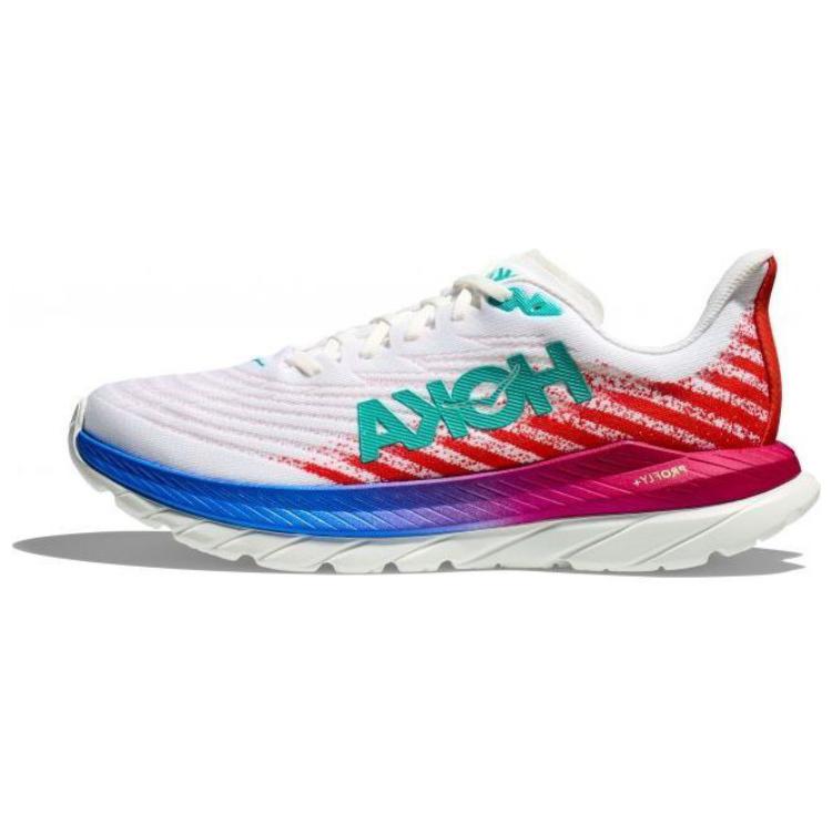 HOKA Mach 5 2E Wide White Fire Red Мужские кроссовки 1136677-WFM 40