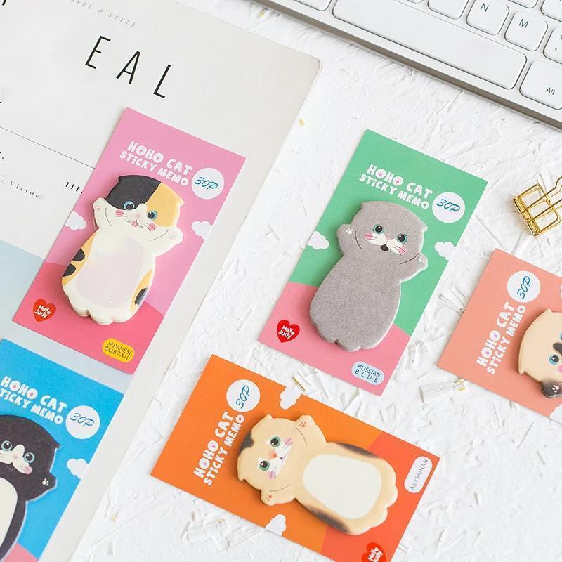 Kawaii Kitty стикер для заметок, блокнот для скрапбукинга, школьные канцелярские принадлежности, подарочная закладка, 1 шт.