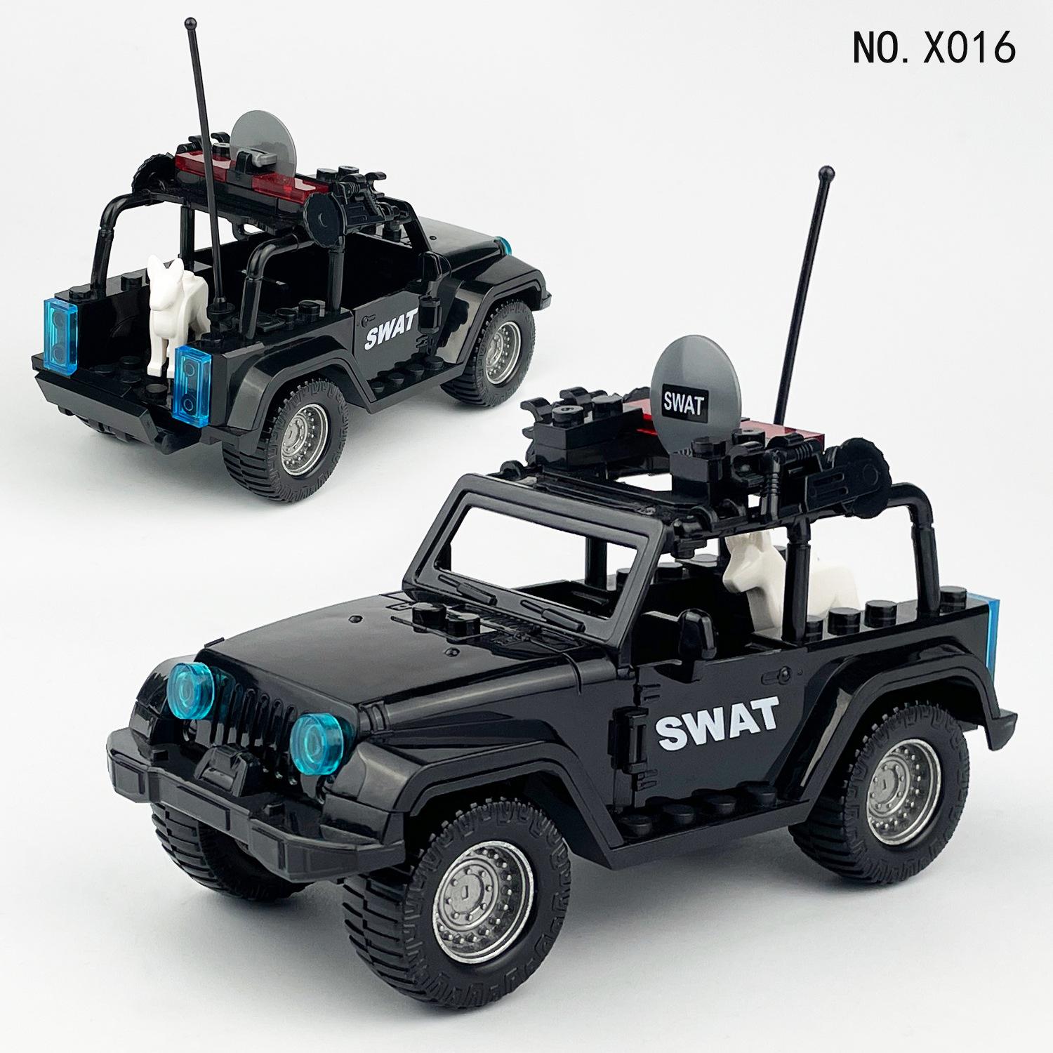 X016 Swat Внедорожник Штурмовая машина Патрульная машина Детский строительный блок Игрушка