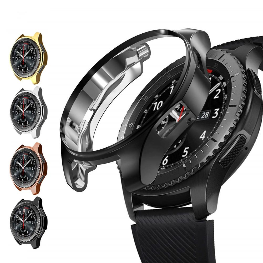 Чехол для часов samsung Galaxy Watch 46 мм / 42 мм с покрытием из ТПУ Защитная крышка для экрана бампер S 3 42/46 мм Gear S3 Frontier band Galaxy watch 46mm серебряный