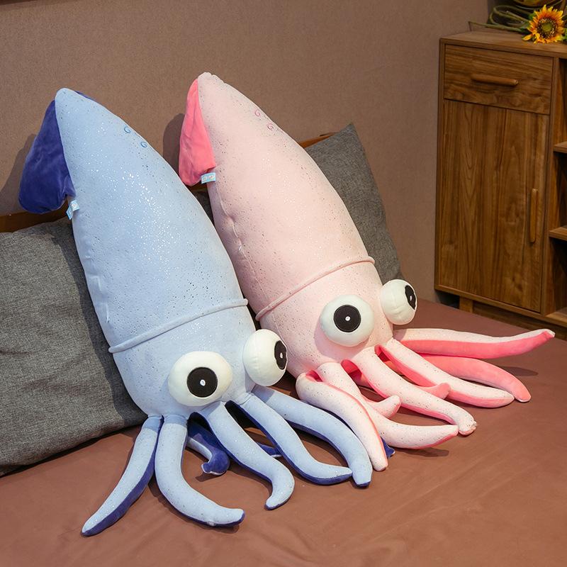 Большой Кальмар Мягкая игрушка Имитация Кальмара Кукла Морское Животное Тряпичная Кукла Кукла 90cm0.95kg синий