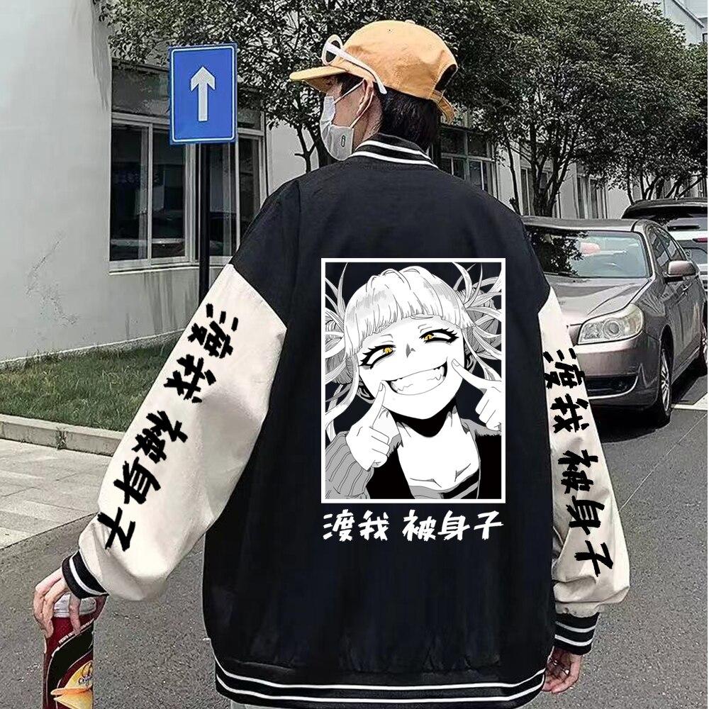Аниме My Hero Academia Himiko Toga толстовки с принтом в стиле хип-хоп пуловер с длинными рукавами куртка пальто XS чёрный
