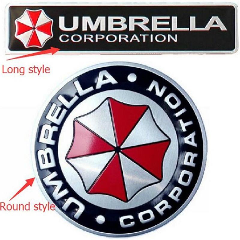 3D алюминиевый сплав Umbrella Corporation Resident Evil Наклейки Украшения Значок A