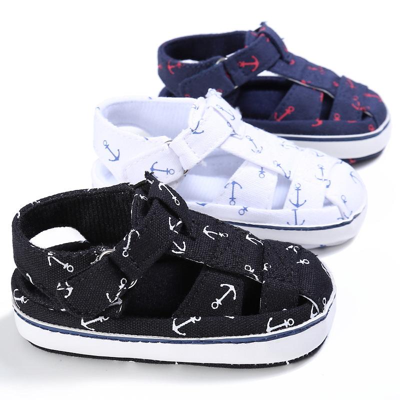 Детские сандалии Kleinkind Sommer Kinder Leinwand Strand Urlaub Schuhe Neugeborenen Baby Schuhe Für Jungen 0–18 месяцев 13cm тёмно-синий
