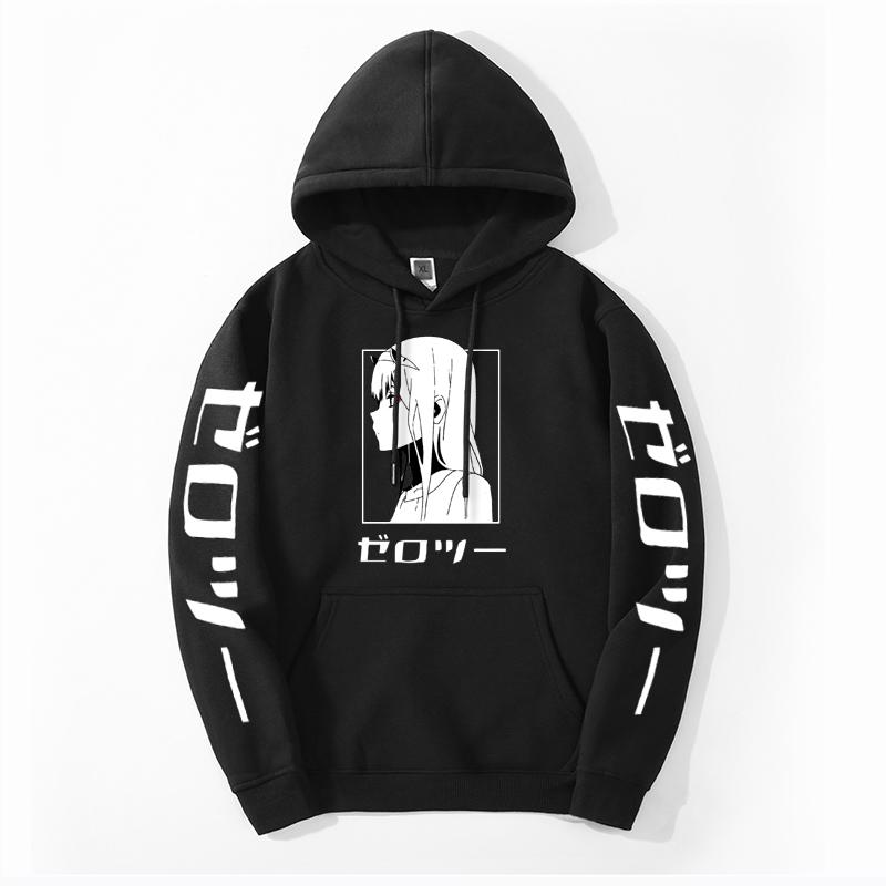 Japanese Darling In Franxx 02 Anime Girl Boy Hoodie Cool Unisex/Unisex Graphic Unisex Sweatshirt Hoodies L