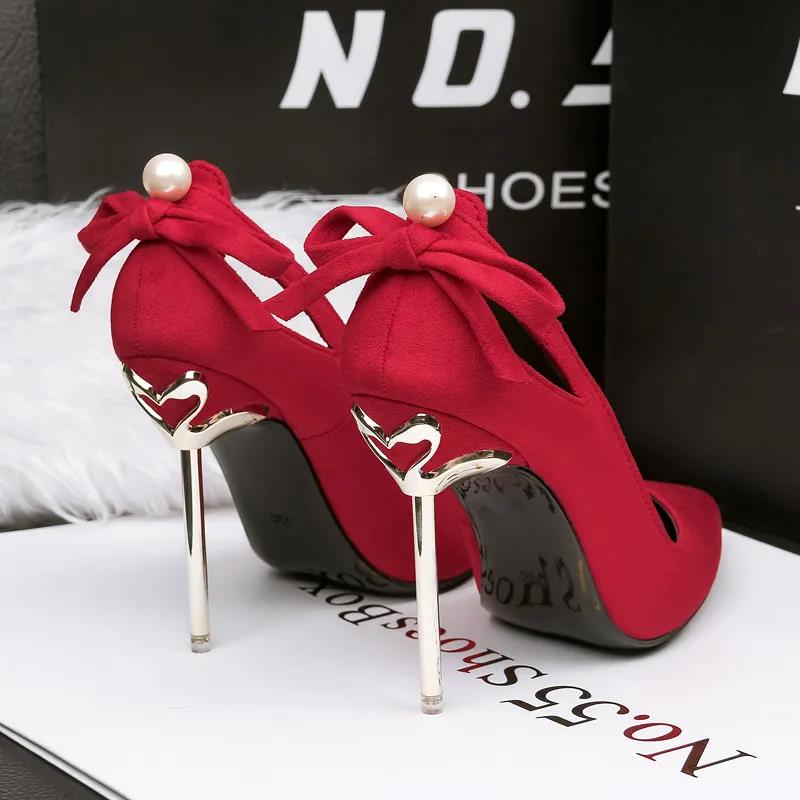 Cresfimix Mujeres Tacones Altos женские милые остроносые туфли винно-красного цвета для вечеринок на супер каблуке, женские модные офисные туфли A114 34