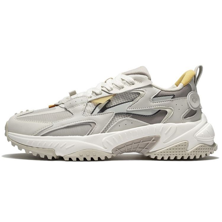 Li Ning Yue Chuan Classic Rebound Shock Absorbing Non-Slip Sports Casual Shoes Men sneakers Oatmeal-Gray AGCS089-2 39