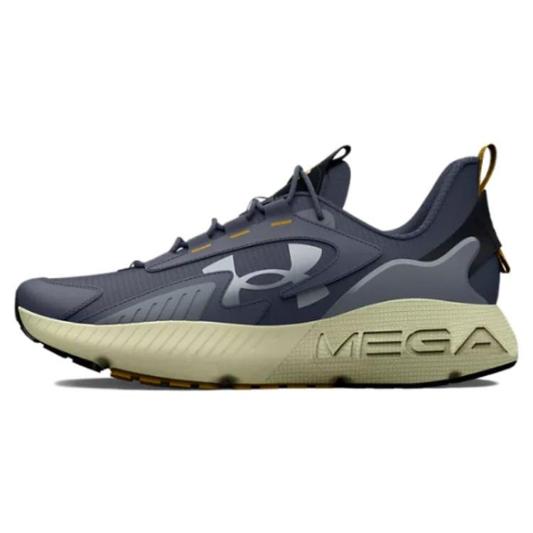 Кроссовки унисекс Under Armour HOVR Mega 2 MVMNT Grey Lemon Ice Downpour-Grey Metallic-Harbor-Blue 3026629-400 42