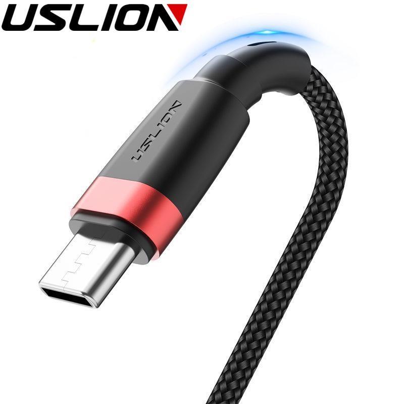 USLION Кабель USB Type C для Huawei Телефонный кабель USB C Кабель для быстрой зарядки Тип C для USB Type-C 0.5M красный