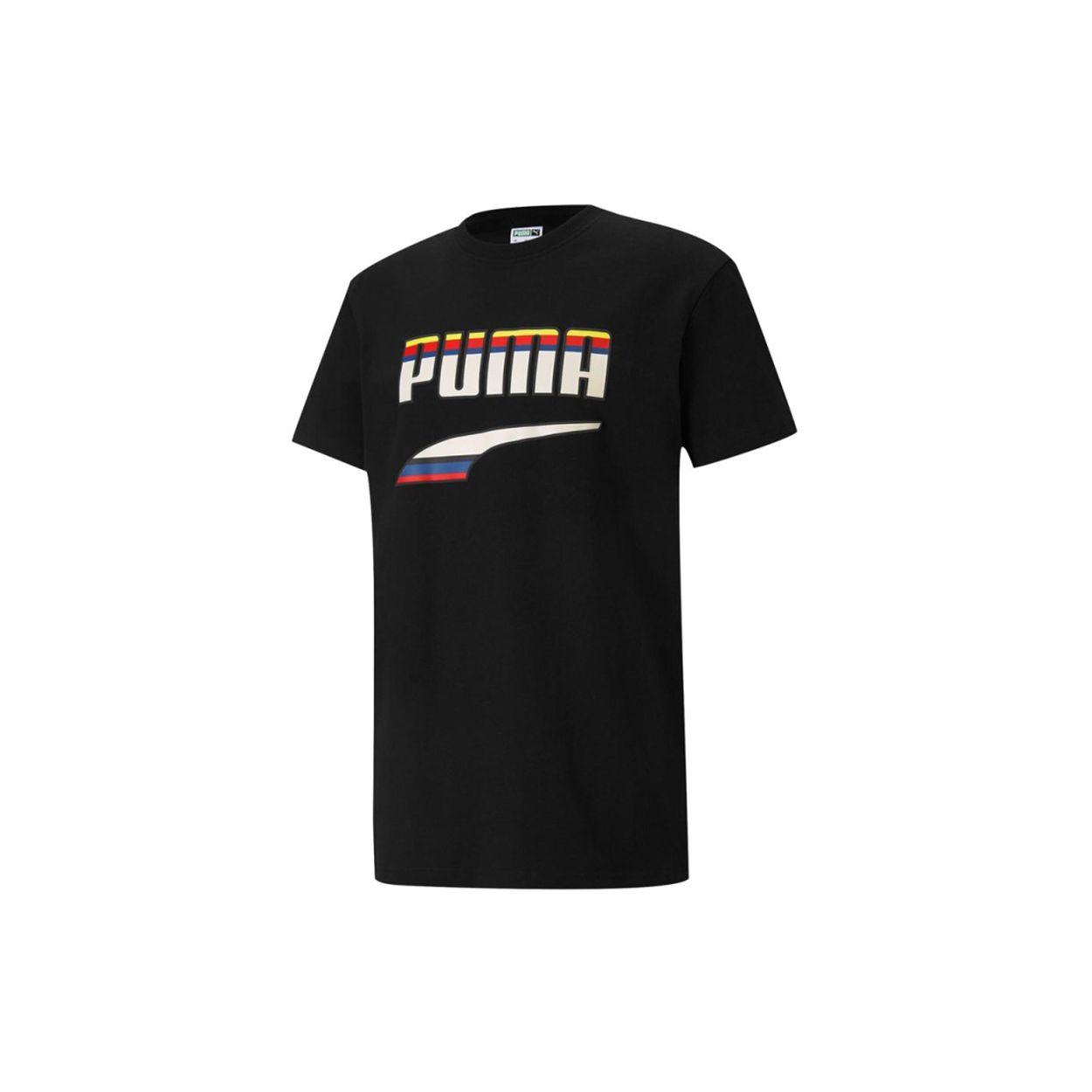 Puma Casual Sport Дышащая футболка с круглым вырезом с коротким рукавом Мужские топы Черные 531497-01 L