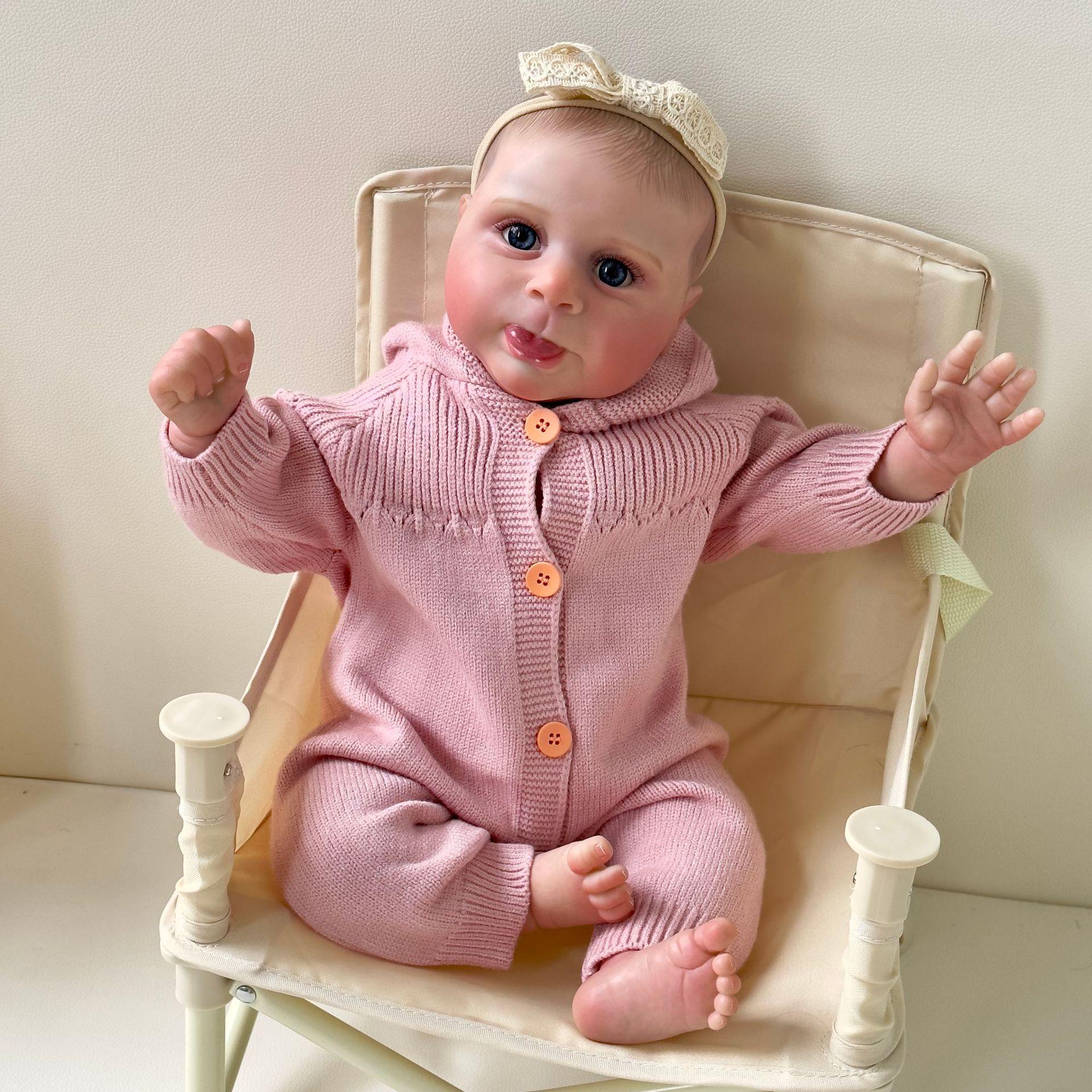 19-дюймовая кукла Reborn для новорожденных Sebby, макияж ручной работы с 3D кожей, многослойная живопись, Коллекционная художественная кукла