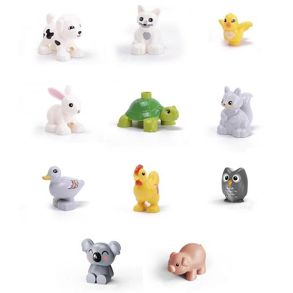 Совместимые фигурки Yogo -yo s Block Duplo, 11 наборов, разные цвета