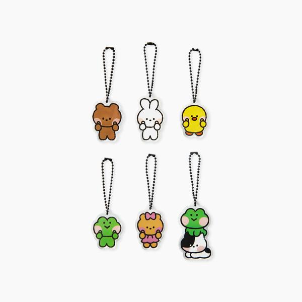 Миниатюрный случайный акриловый ключ Line Friends
