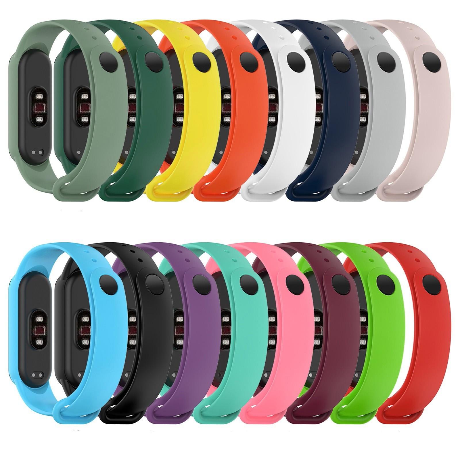 Дышащий ремешок для браслета умных часов Mi Band 5 5NFC 6 6NFC чёрный