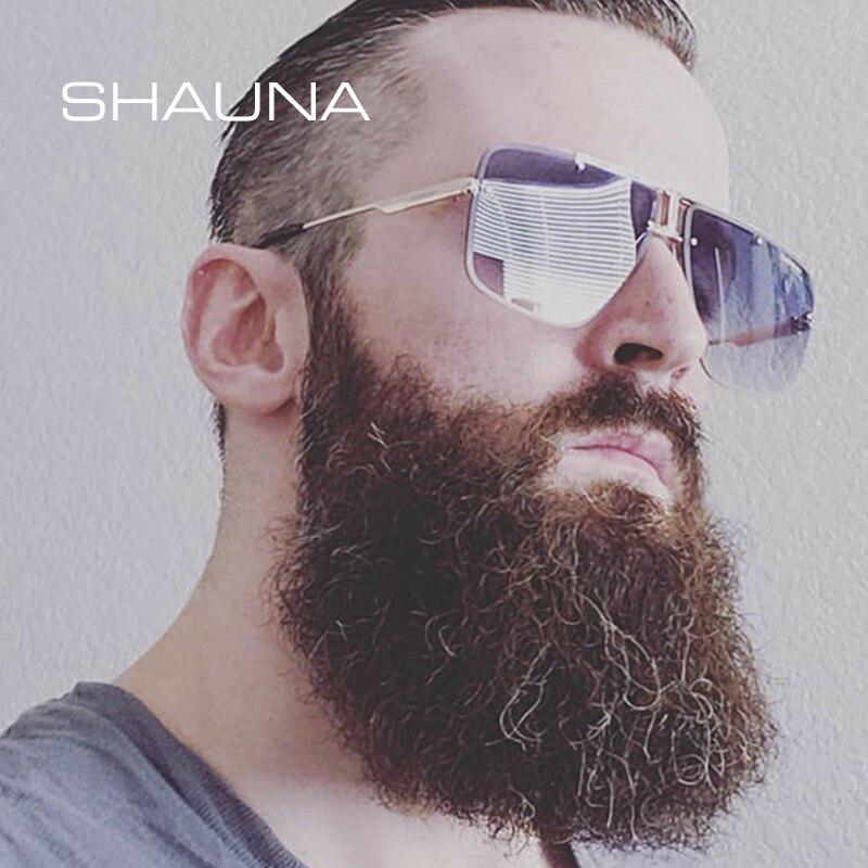 SHAUNA модные солнцезащитные очки без оправы женские брендовые дизайнерские квадратные градиентные оттенки мужские UV400