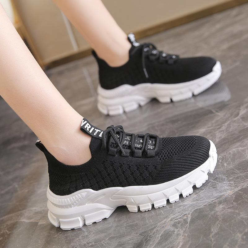 Летние новые туфли на платформе Muffin Casual Sports Shoes 35 чёрный