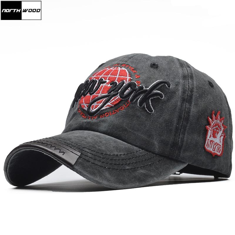 [NORTHWOOD] Мужская бейсболка Женская кепка New York Snapback Брендовые кепки для папы Gorra Ny Bone Trucker Cap чёрный