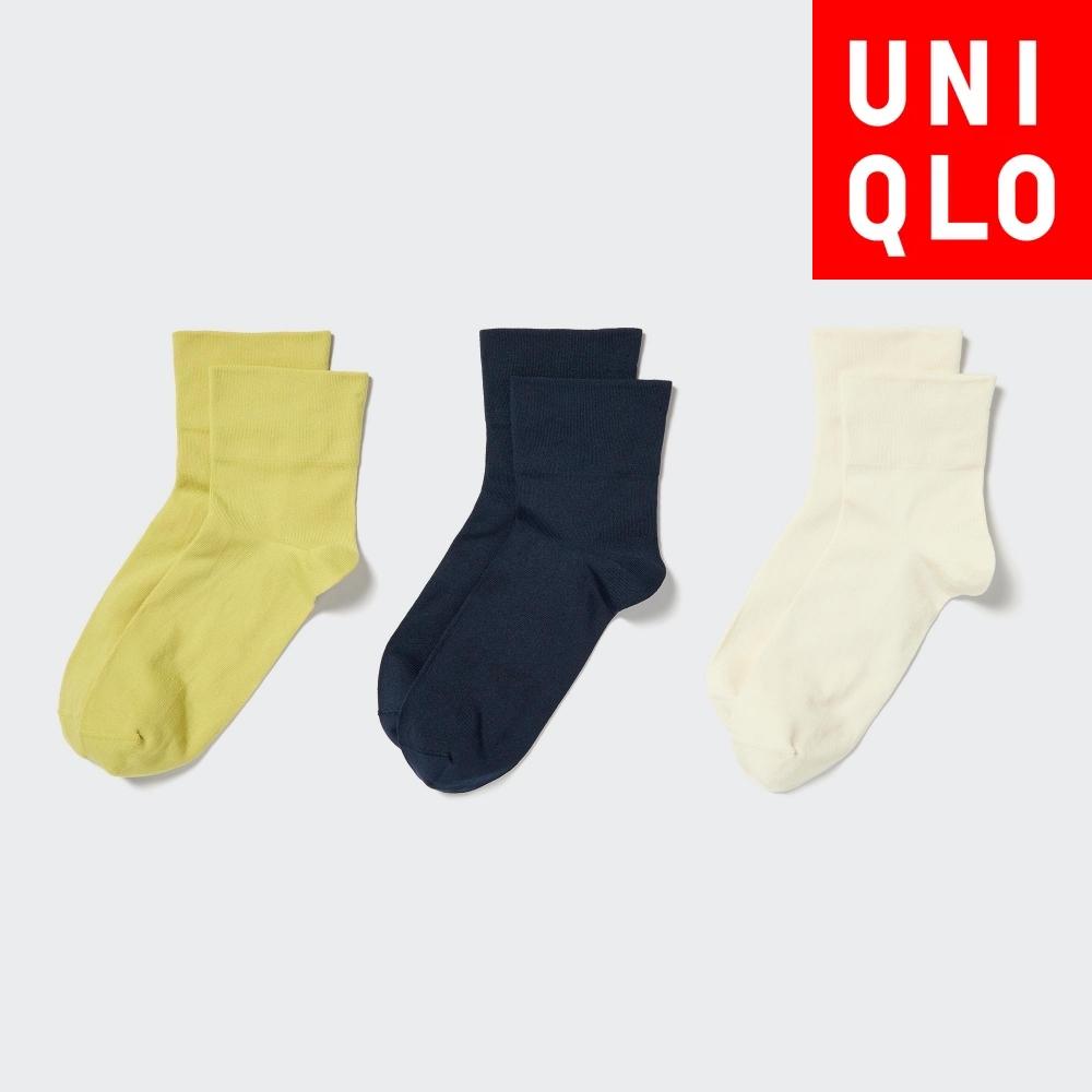 Uniqlo Japan Regular Socks Set 3 Pair Crew Taper 00 WHITE/2325