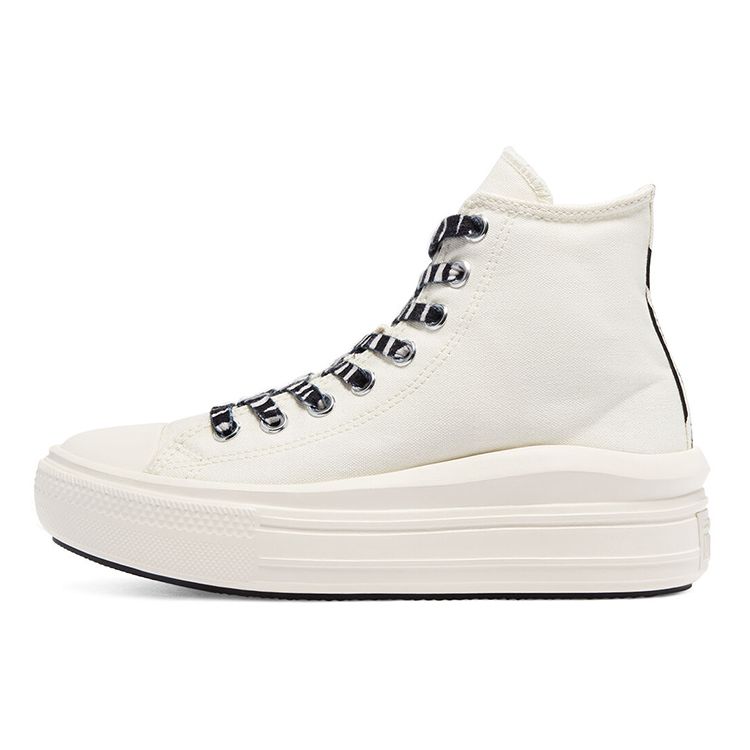 Converse Chuck Taylor All Star Move High Archive Print - Женские кроссовки Egret кремово-черные 570974C 35