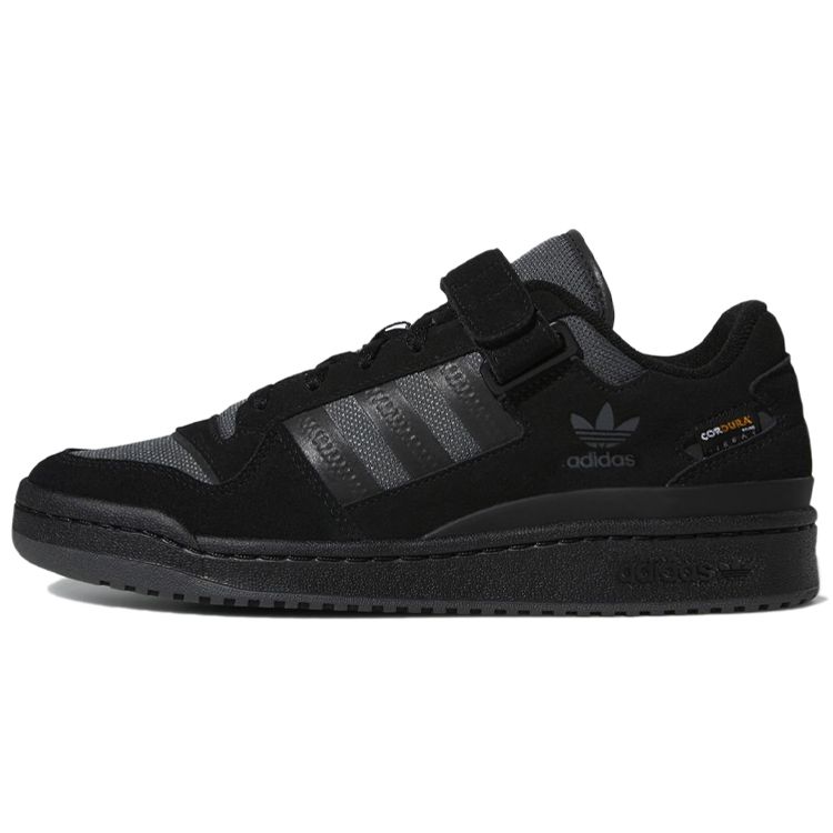 Кроссовки унисекс adidas Forum Low Black Grey Core-Black Grey-Six Silver-Metallic GY5720 35⅔