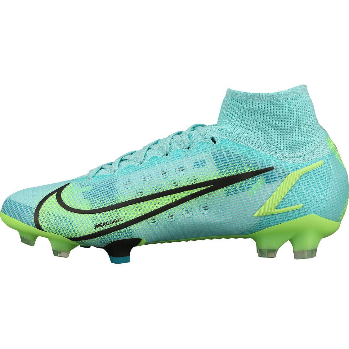 Кроссовки унисекс Nike Mercurial Superfly 8 Elite FG Dynamic Turquoise Lime Glow синие CV0958-403 44.5