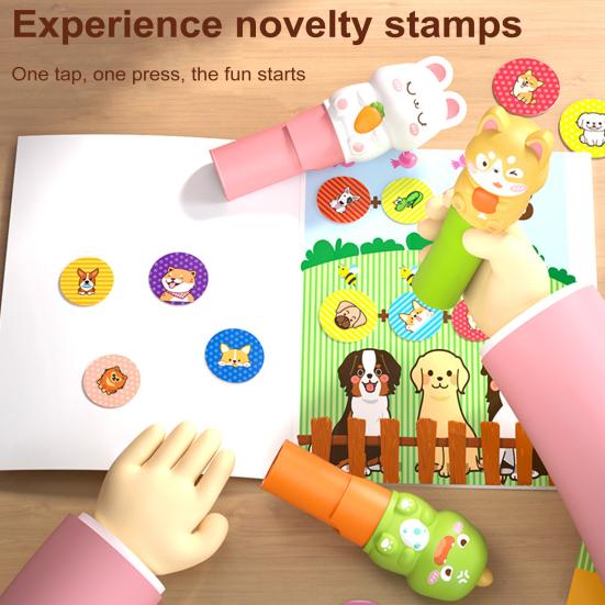Наклейка Seal Activity Pad Stamper 400 Наклейки Искусство Ремесла Непоседа игрушка Коллекционный персонаж Набор для штамповки без чернил Dog