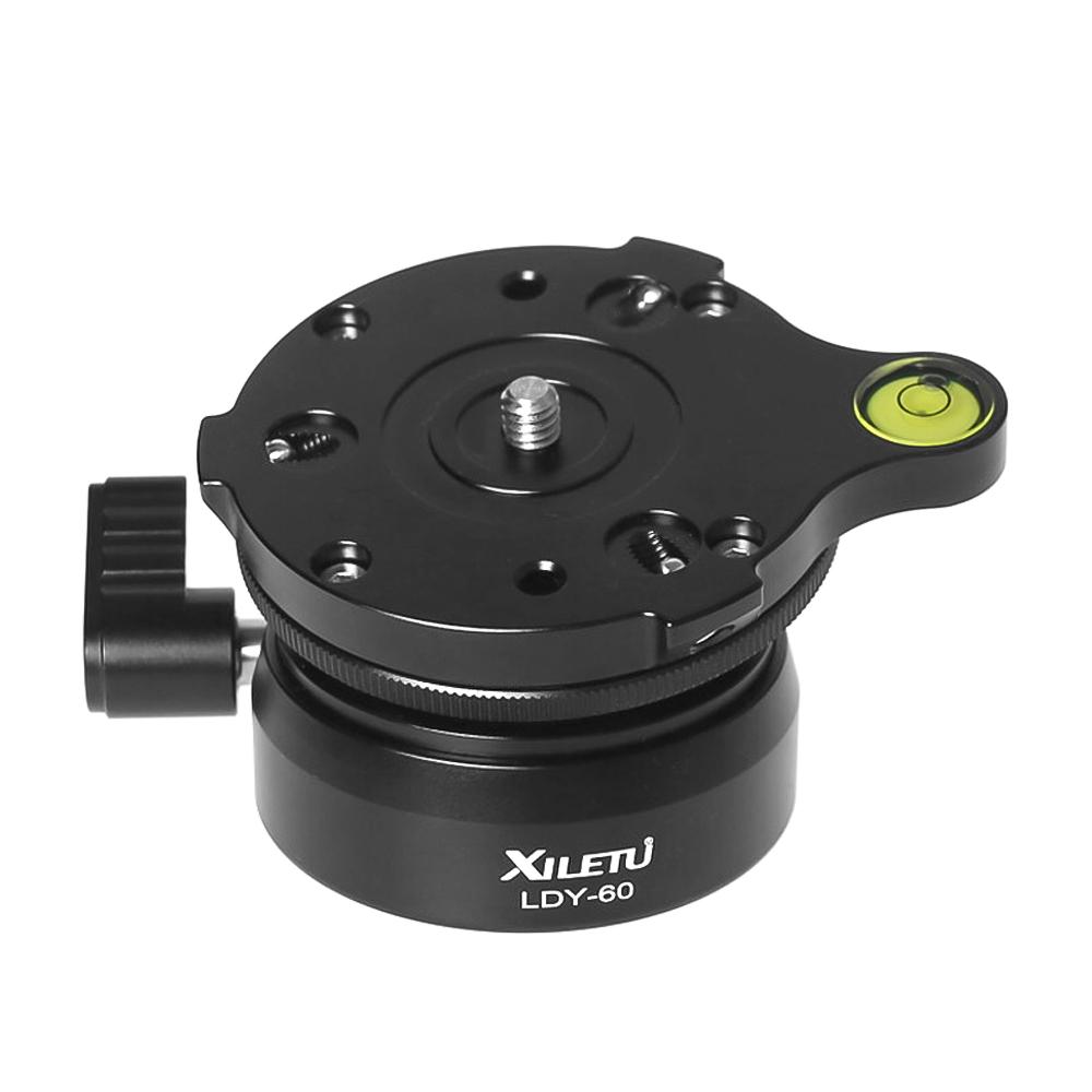 XILETU LDY-60 CNC Полусферический панорамный штатив Головка регулируемая платформа Материал алюминиевый сплав Макс. чёрный