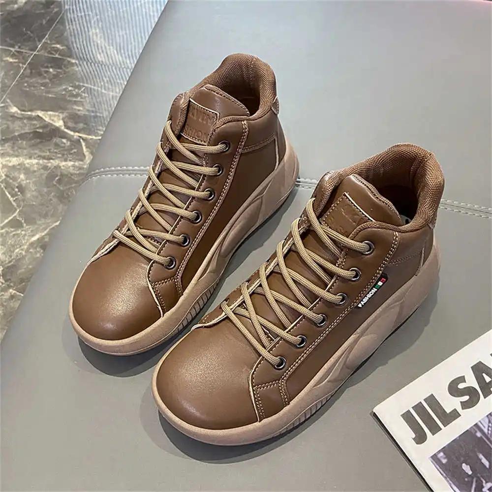 Женские длинные сапоги Zimni Round Foot, коричневые туфли, кроссовки, спортивные, симпатичные, VIP, крутые, высокого уровня, Skor Hit 35