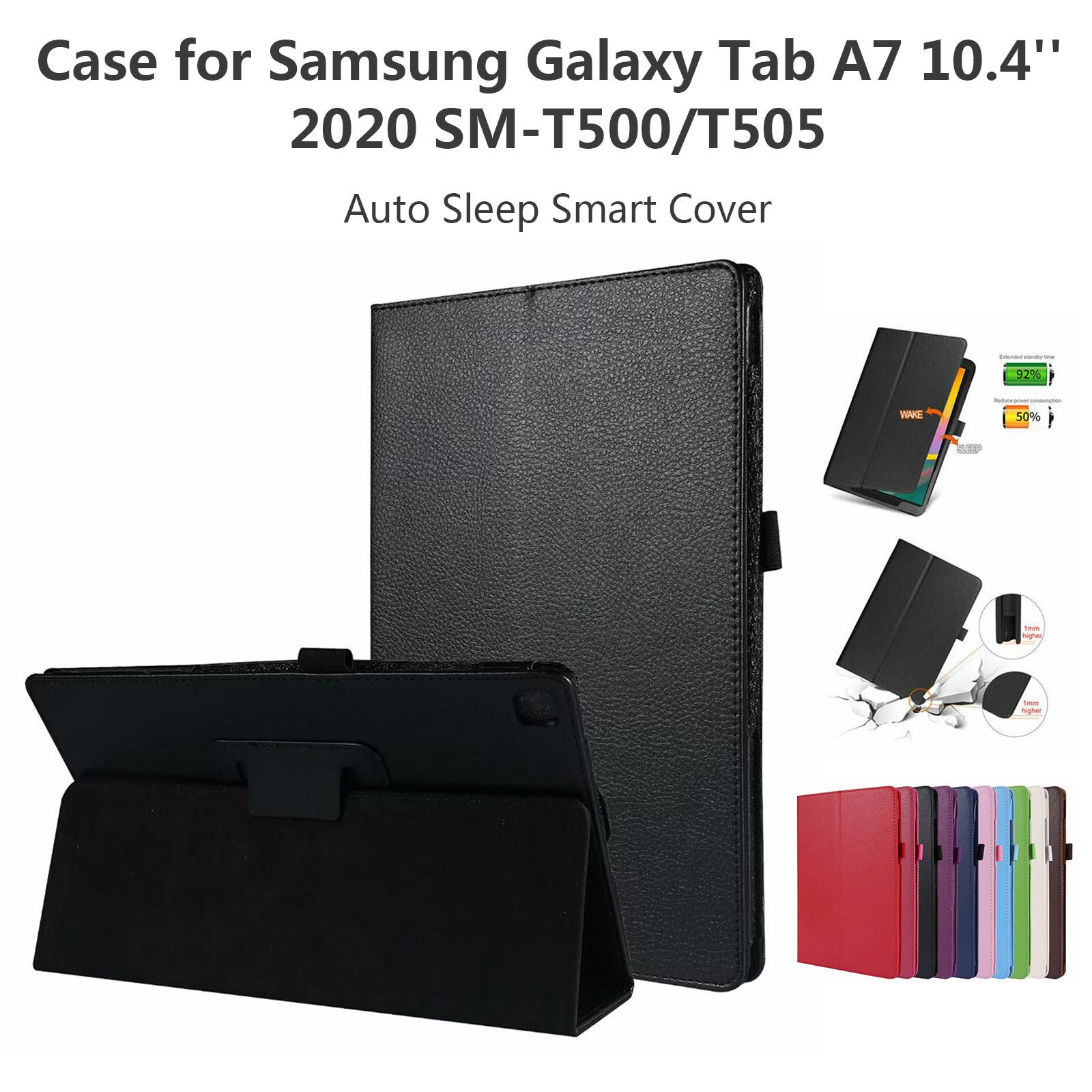   Joom Чехол для Samsung Galaxy Tab A7 10,4 дюйма 2020 SM-T500/T505 Smart Cover с функцией автоматического сна чёрный