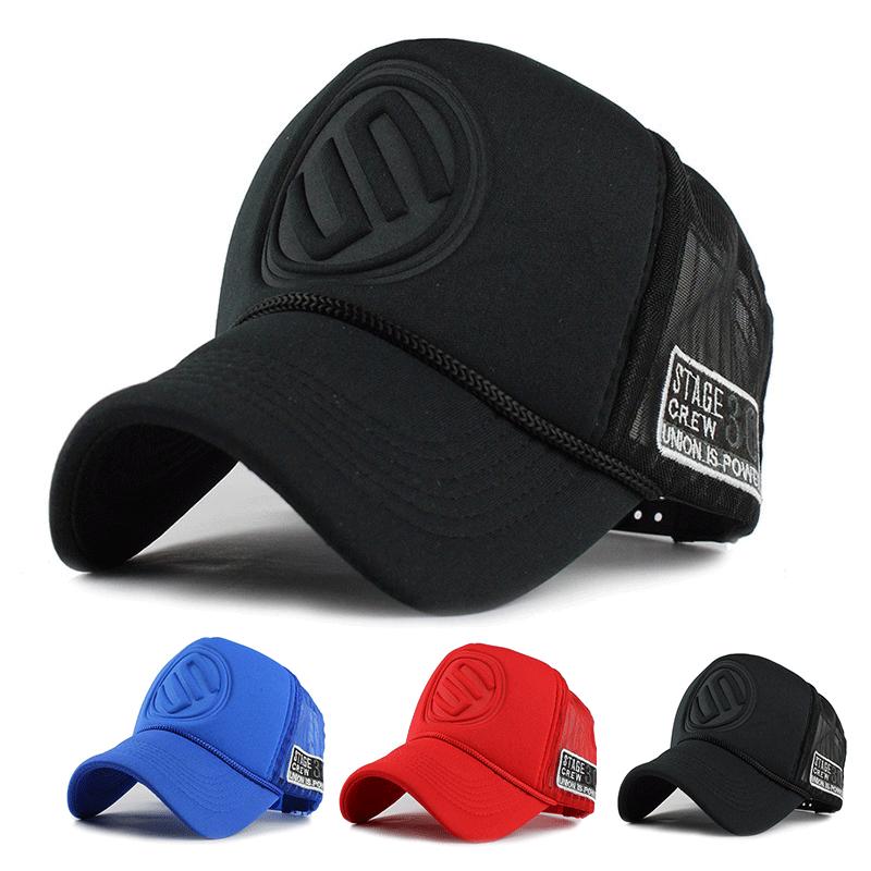 Летняя мужская сетчатая шляпа Snapback, шляпы дальнобойщика, женская хлопковая бейсболка с солнцезащитным кремом красный