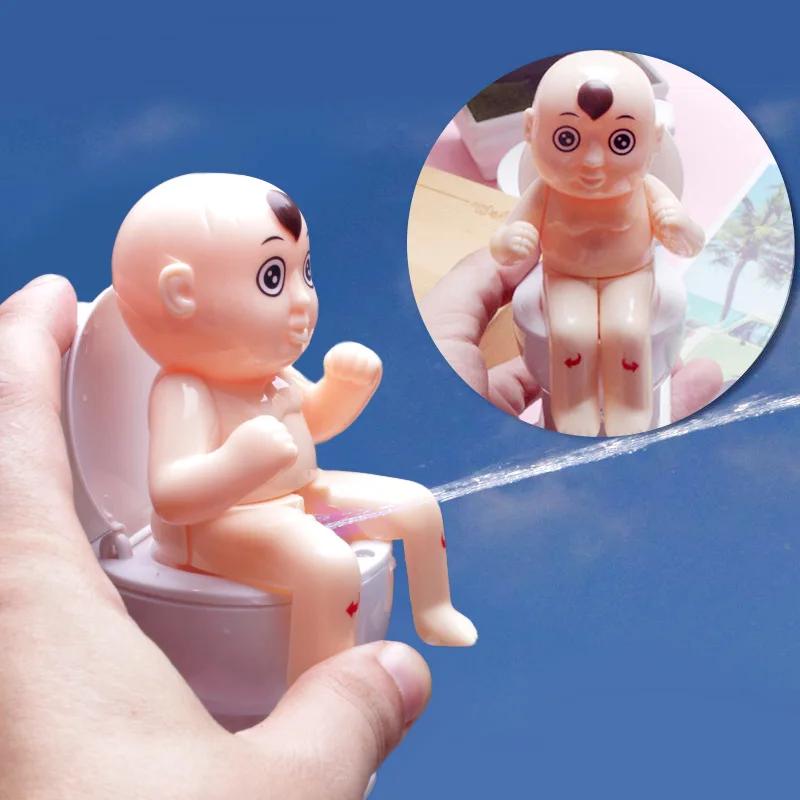 Забавные шалости для туалетных игрушек, мультяшные куклы, розыгрыши, шутки, брызги воды, туалетная игрушка для детей, игра-трюк, новинка, подарок на день рождения