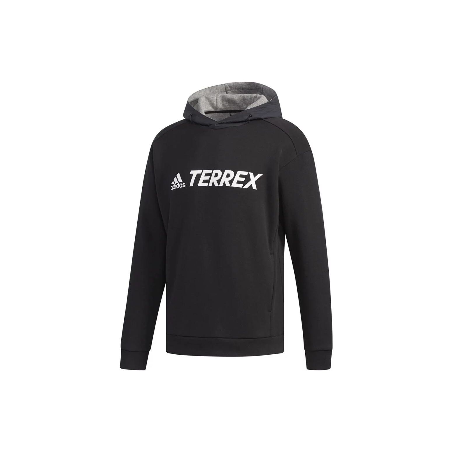 Adidas Casual Letter Print Hoodie Pullover Men Tops Black FJ9246 XXL
