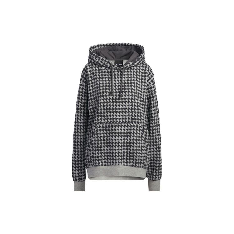 Adidas Originals Clover x Ivy Park совместная худи в клетку тартан унисекс с капюшоном серого цвета HN1567 S