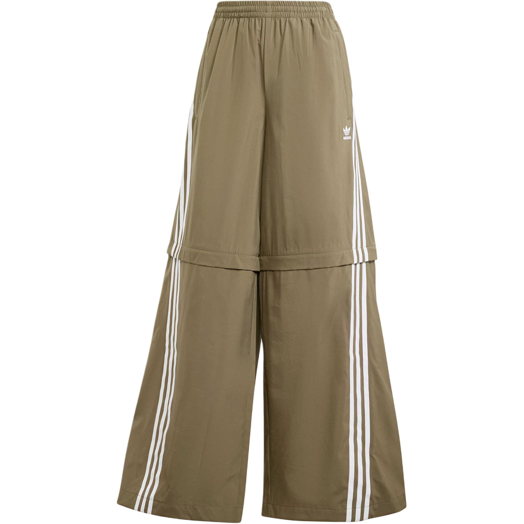 Adidas Оригинальные спортивные штаны Adilenium 2 с полосатым узором женские штаны оливково-зеленого цвета JM9255 S