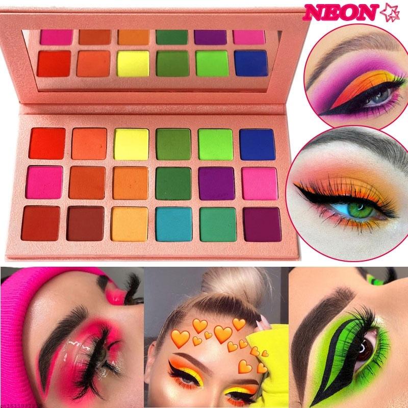 Палитра теней для век Matte Glitter Палитра теней для макияжа Фестиваль Летний красочный макияж для глаз 18 colors