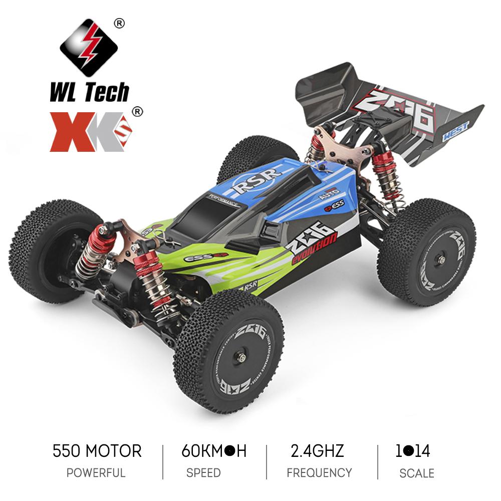 Радиоуправляемая машина Wltoys XKS 144001, 60 км/ч, высокая скорость, 1/14, 2,4 ГГц, радиоуправляемый багги, 4 колеса, гоночный внедорожник, дрифт-автомобиль RTR красный
