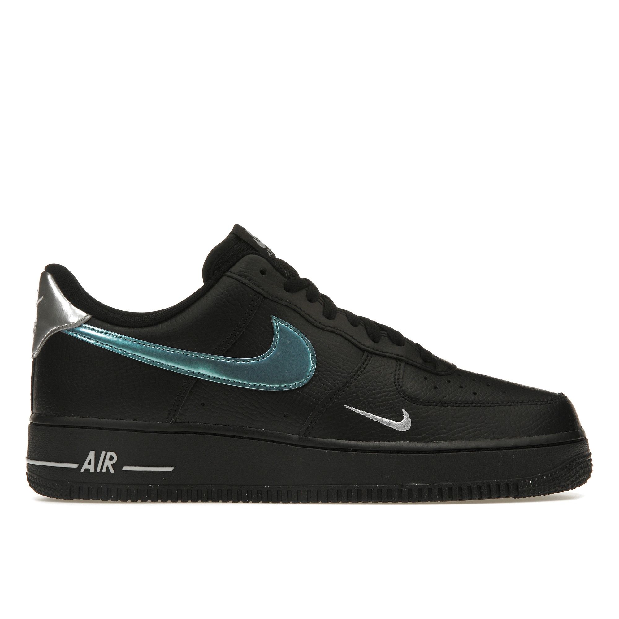 Мужские кроссовки Nike Air Force 1 07 Black Blue Lightning Wolf-Grey Metallic-Silver FD0654-001 41