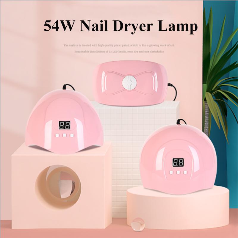 54 Вт Маникюрная гелевая лампа-бабочка Sun Mini UV Led Лампа для сушки ногтей Автоматический датчик Интеллектуальные инструменты для дизайна ногтей USB
