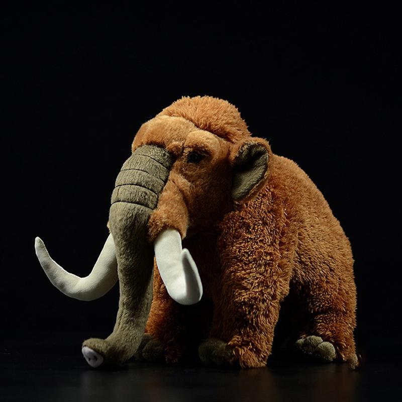 33 см имитация куклы мамонта, реалистичная мягкая плюшевая игрушка Mammuthus Primigenius, модель животных, детские рождественские подарки 33cm