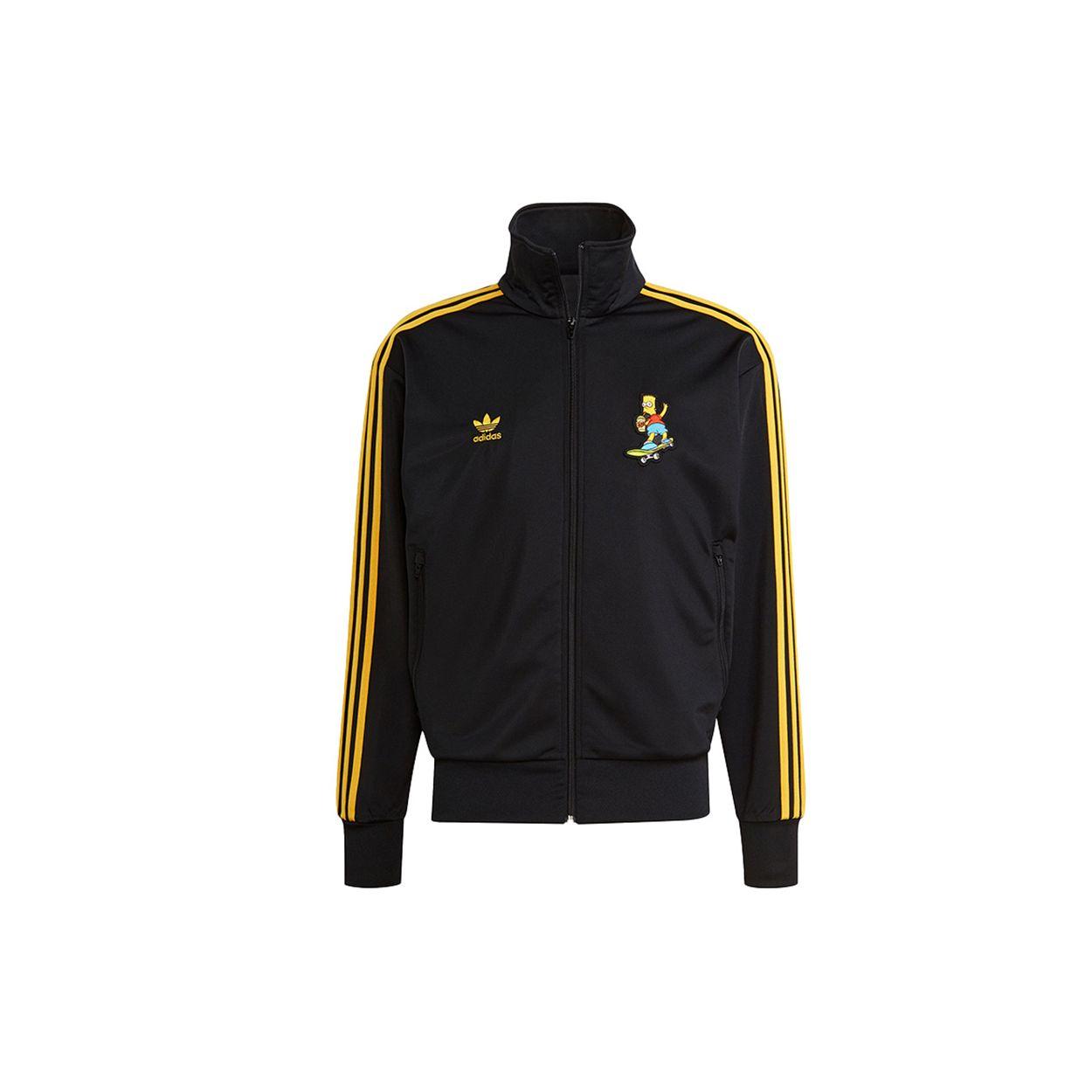 Мужская спортивная куртка в полоску с воротником-стойкой и логотипом Adidas Originals Trefoil X The Simpsons Collaboration Smps Fb Tt HA5814 S