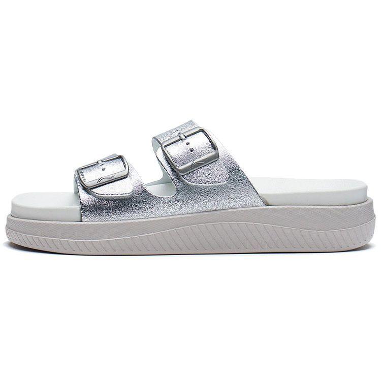 Li Ning Clap модные повседневные модные сандалии EVA Slide женская обувь серебристый AGAS004-2 35
