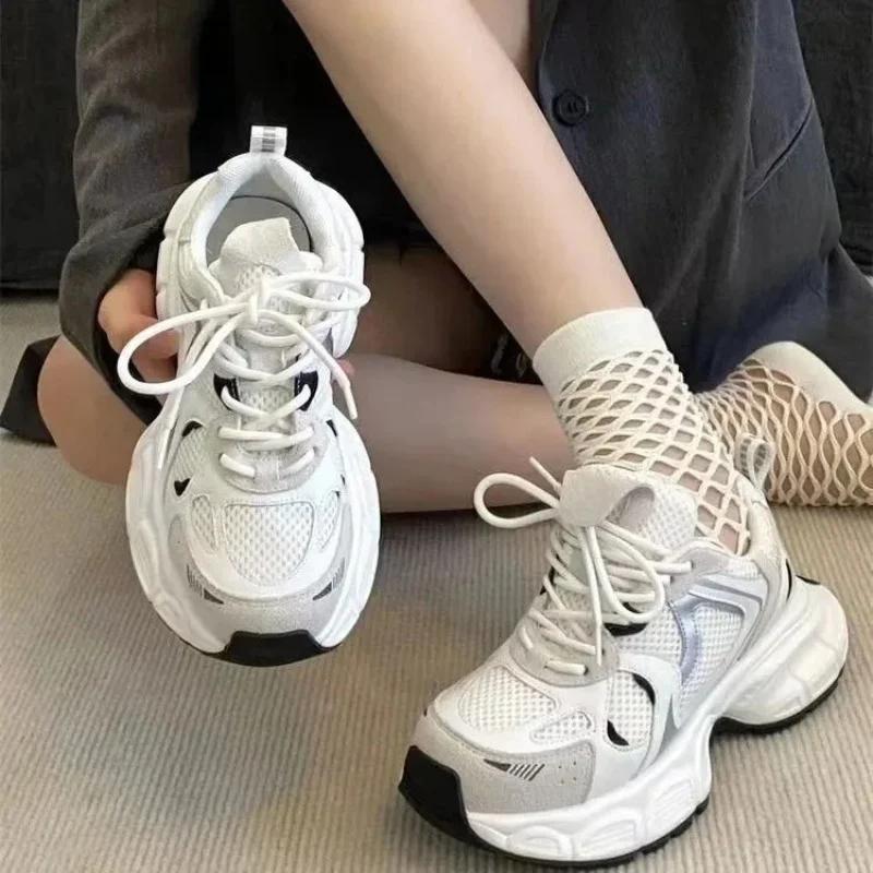Женские легкие спортивные кроссовки для бега Autumn Mesh Campus Forrest Gump Daddy Casual Trendy Sneakers Outdoor Trainers Shoes 35