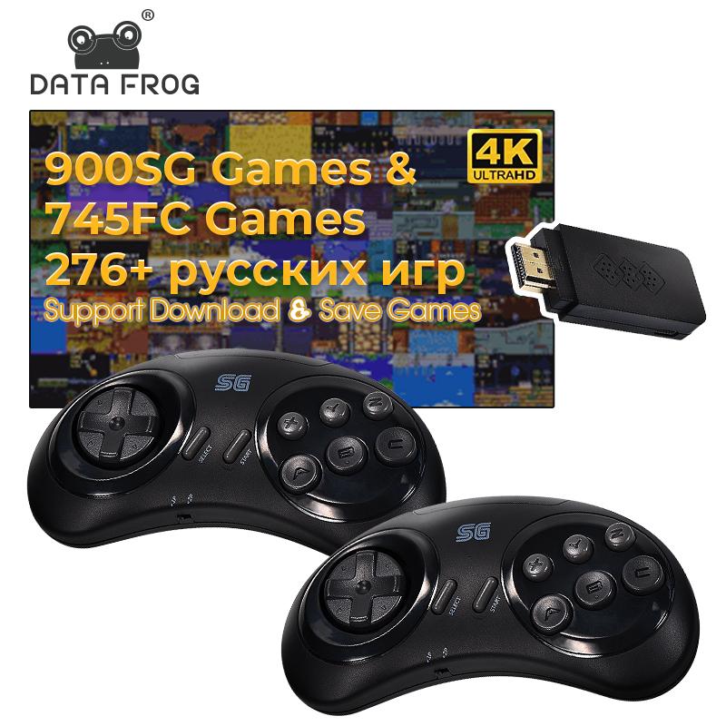 DATA FROG 16-битная беспроводная игровая консоль MD для Sega Genesis Game Stick HDMI-совместимая 900 + игра для Sega Genesis Mini/Mega Drive