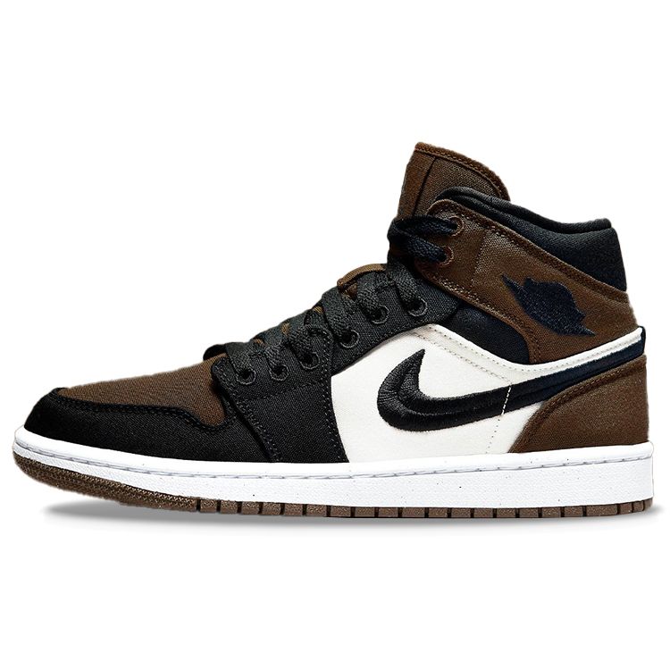 Женские кроссовки Air Jordan 1 Mid SE Olive Toe Зеленые светло-оливковые с парусом DV0427-301 37.5